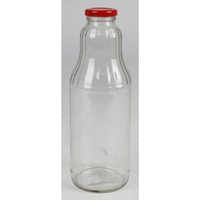 21x Glasflasche 1L Schraubdeckel Saft Wasser Milch Küchen Trink Tisch Haushalt von BURI