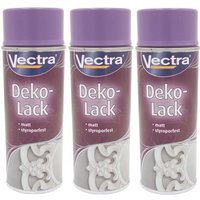 3x Vectra® Dekolack blaulila matt 400ml Lackspray Farbspray Sprühdose Spraydose von BURI