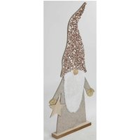 Buri - 4 Stück Weihnachtlicher Wichtel aus Holz mit Pailettenmütze 83cm Figur Dekoration Buri - 4 Stück Weihnachtlicher Wichtel aus Holz mit Pailettenmütze 83cm Figur Dekoration von BURI