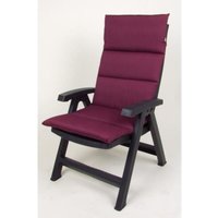 Buri - 4x Rollstepp-Hochlehner-Auflage Negro Sitzkissen Gartenstuhl Sessel von BURI