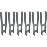 Buri - 6 Stück H-Anker Pfostenträger feuerverzinkt 116 / 600 mm H-Träger Pfostenanker Buri - 6 Stück H-Anker Pfostenträger feuerverzinkt 116 / 600 mm H-Träger Pfostenanker von BURI