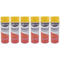 Buri - 6x Vectra® Universal Sprühlack rapsgelb glänzend Lackspray 400ml Farbspray von BURI