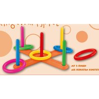 Buri - 8x Ringe werfen 11tlg Kunststoff Spielzeug Spiele Garten Kind Geschenk Spaß Set von BURI