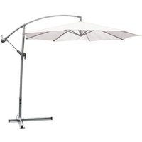Buri - Deluxe-Ampelschirm weiss 3m Sonnenschirm Marktschirm Gartenschirm Schirm von BURI