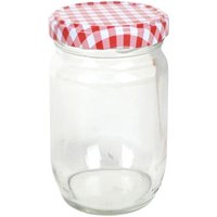 Buri - Einmachglas 720ml Vorratsglas Einweckglas Konservenglas Schraubdeckel kariert von BURI