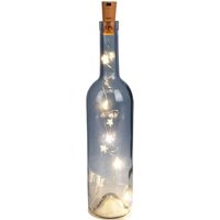 Buri - Flaschen-Lichterkette Weihnachten Winter Stern Korken Flaschenlicht led warmweiß inkl. Batterie von BURI