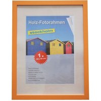 Buri - Holz Fotorahmen Bilderrhalter 40x50 cm verschiedene Farben Dekoration Träger - orange von BURI