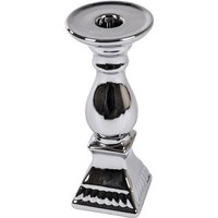 Buri - Kerzenständer Silber 24cm Kerzenhalter Kerzenleuchter Tischleuchter Tischdeko von BURI