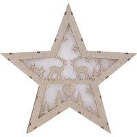 Buri - LED-Deko-Stern aus Holz Weihnachtsstern Adventsstern Weihnachtsschmuck Holzstern Buri - LED-Deko-Stern aus Holz Weihnachtsstern Adventsstern Weihnachtsschmuck Holzstern von BURI
