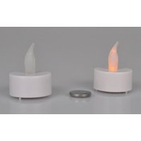 LED-Teelichter 2er-Set mit Batterien elektrische Kerze Dekolicht Teelicht weiß LED-Teelichter 2er-Set mit Batterien elektrische Kerze Dekolicht Teelicht weiß von BURI