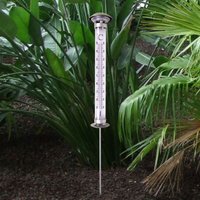 Buri - Solar led Außenthermometer Gartenthermometer Wetterstation Temperaturmesser Deko von BURI