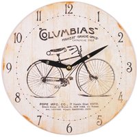 Wanduhr Retrodesign Wohnzimmeruhr Küchenuhr Quarzuhr Uhr 29cm Vintage Fahrrad von BURI