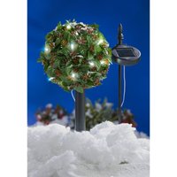 Led Solar-Bäumchen Ilex Stechpalme Gartenbeleuchtung Weihnachtsdeko Kunstpflanze von BURI