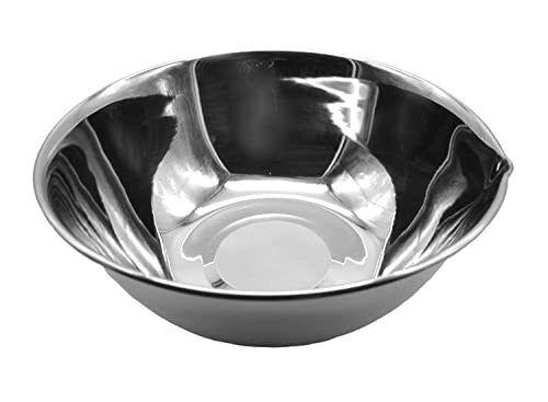 Edelstahl Schüssel 26cm Rührschüssel Salatschüssel Servierschüssel Schale Metall von BURI