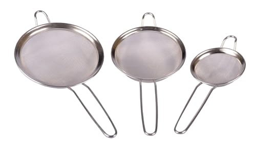 Edelstahl-Siebe 3er-Set Küchensieb Teesieb Abtropfsieb Haushaltsieb Passiersieb Edelstahl-Siebe 3er-Set Küchensieb Teesieb Abtropfsieb Haushaltsieb Passiersieb von BURI