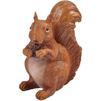 Eichhörnchen mit Zapfen Dekofigur Tierfigur Gartenfigur Gartendeko Herbstdeko von BURI