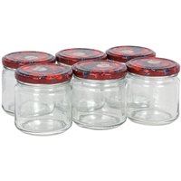 Buri - Einmachgläser 6er-Set 210ml Marmeladengläser Vorratsglas Schraubdeckel Früchte von BURI