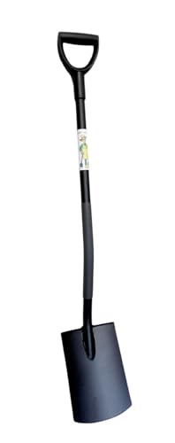 Ergonomic Flachspaten mit D-Stiel schwarz Gärtnerspaten Gartenspaten Grabespaten von BURI