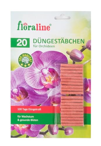 Floraline 20 Düngestäbchen für Orchideen 100 Tage Düngekraft Nährstoffe Pflanzen von BURI
