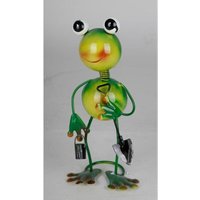 Buri - Frosch Gartenstecker Metall- Gartendekoration Gartenfigur Pflanzenstecker Frog von BURI