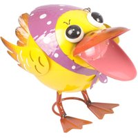 Garten Dekofigur bunter Vogel aus Metall Gartendeko Gartenfigur Metalldeko - Vogel gelb - Buri von BURI