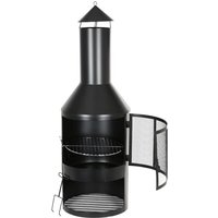 Garten- und Terrassenkamin Gartengrill Gartenkamin Feuerstelle Grill Grillrost - Buri von BURI