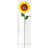 Gartenstecker Sonnenblume 82cm Dekoration Erdspieß Blüte Stab Figur Metall Rasen von BURI