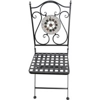 Gartenstuhl aus Eisen Mosaik Stuhl Balkonstuhl Klappstuhl Metallstuhl klappbar Garten von BURI