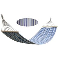 Hängematte 200x90cm Hängeliege Stabhängematte Sonnenliege Gartenhängematte - schmal gestreift - Buri von BURI