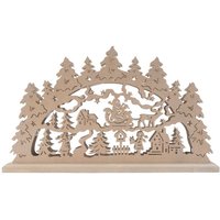 Holz-Lichterbogen 10 Lichter Schwibbogen Weihnachtsdeko Fensterleuchter 42x25cm - Modell 2 Holz-Lichterbogen 10 Lichter Schwibbogen Weihnachtsdeko Fensterleuchter 42x25cm - Modell 2 von BURI