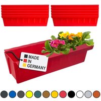Buri - Hossi's Wholesale 10 Euro-Paletten Blumenkästen-Einsätze mit Hängesystem zum Einhängen 37,3cm Rot Pflanzkasten für Europalette Palette Buri - Hossi's Wholesale 10 Euro-Paletten Blumenkästen-Einsätze mit Hängesystem zum Einhängen 37,3cm Rot Pflanzkasten für Europalette Palette von BURI