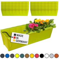 Hossi's Wholesale 12 Euro-Paletten Blumenkästen-Einsätze 37,3cm Hellgrün Pflanzkasten für Europalette Palette Balkonkasten Blumentopf aus stabilen von BURI