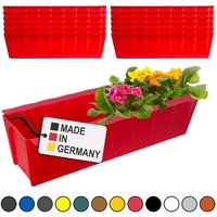 Hossi's Wholesale 12 Euro-Paletten Blumenkästen-Einsätze 37,3cm Rot Pflanzkasten für Europalette Palette Balkonkasten Blumentopf aus stabilen Hossi's Wholesale 12 Euro-Paletten Blumenkästen-Einsätze 37,3cm Rot Pflanzkasten für Europalette Palette Balkonkasten Blumentopf aus stabilen von BURI