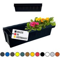Buri - Hossi's Wholesale 2 Euro-Paletten Blumenkästen-Einsätze mit Hängesystem zum Einhängen 37,3cm Schwarz Pflanzkasten für Europalette Palette Buri - Hossi's Wholesale 2 Euro-Paletten Blumenkästen-Einsätze mit Hängesystem zum Einhängen 37,3cm Schwarz Pflanzkasten für Europalette Palette von BURI