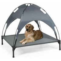 Buri - Hundeliege mit Sonnendach 105x86cm Hundebett Schlafplatz Outdoorliege Hundematte von BURI