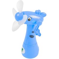 Buri - Kinder Mini-Ventilator Giraffe mit Wasserzerstäuber Handventilator Sprühflasche - blau von BURI