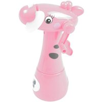 Buri - Kinder Mini-Ventilator Giraffe mit Wasserzerstäuber Handventilator Sprühflasche - rosa von BURI