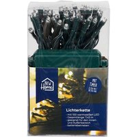 LED-Außenlichterkette mit Timer 7,43m 100 LEDs Warmweiß von BURI