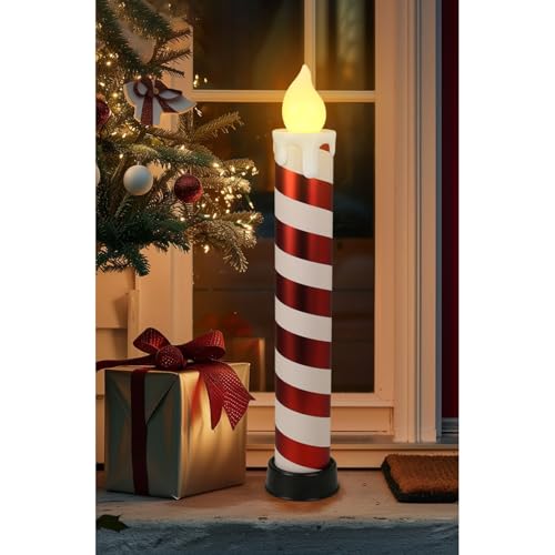 LED Candy Kerze 83cm | XXL Zuckerstange beleuchtet | Weihnachtskerze mit Timer | Leuchtkerze Stabkerze | Dekokerze Stimmungslicht für Weihnachten Innen Außen | LED Zuckerstangen Kerze LED Candy Kerze 83cm | XXL Zuckerstange beleuchtet | Weihnachtskerze mit Timer | Leuchtkerze Stabkerze | Dekokerze Stimmungslicht für Weihnachten Innen Außen | LED Zuckerstangen Kerze von BURI