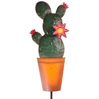 Led Deko Kaktus Gartenstecker Metallfigur Dekopflanze Kakteen Solar Gartendeko von BURI