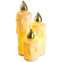 Buri - led Keramik Kerzen Kerzentrio Weihnachtskerze Dekokerze Batteriebetrieben Buri - led Keramik Kerzen Kerzentrio Weihnachtskerze Dekokerze Batteriebetrieben von BURI