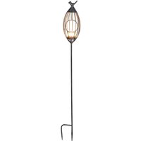 Metall-Gartenstecker Vogelkäfig Windlicht Beetstecker Gartendeko silber grau von BURI