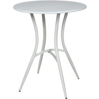 Metalltisch Scandi weiß antik rund 59x72cm Balkontisch Gartentisch Terrasse von BURI