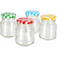Mini-Marmeladengläser 4er-Set 80ml Gläschen Einmachglas Probiergläschen bunt von BURI