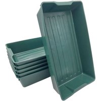 Profi Gärtnerbox Pflanzschale Pikierschale 58x32x11 Pflanzwanne Saatschale grün - 6 Stück Profi Gärtnerbox Pflanzschale Pikierschale 58x32x11 Pflanzwanne Saatschale grün - 6 Stück von BURI