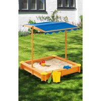 Sandkasten Dach Holz Kinderspielzeug Garten Außen Buddelkiste Terrasse von BURI