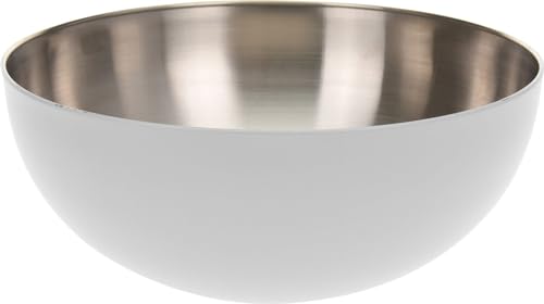 Schale aus Metall Dekoschale Obstschale Rührschüssel Servierschüssel Tischdeko, Farbe:weiß von BURI