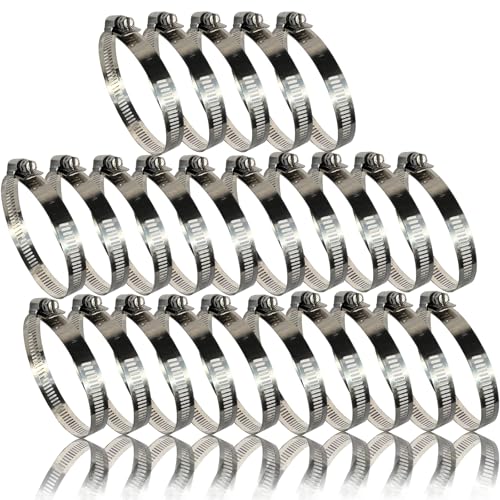Schlauchschellen Edelstahl | 14-27mm [25 Stück] Profi 304 Qualität | Schlauchklemme | Schlauchschellen geeignet für die Waschmaschine oder als Gartenschlauch Schellen & Pool Schlauchschellen von BURI