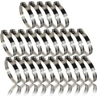Buri - Schlauchschellen Edelstahl 18-32mm [25 Stück] Profi 304 Qualität Schlauchklemme Schlauchschellen geeignet für die Waschmaschine oder als von BURI