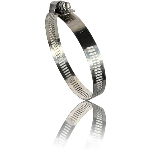 Schlauchschellen Edelstahl | 21-44mm [1 Stück] Profi 304 Qualität | Schlauchklemme | Schlauchschellen geeignet für die Waschmaschine oder als Gartenschlauch Schellen & Pool Schlauchschellen von BURI
